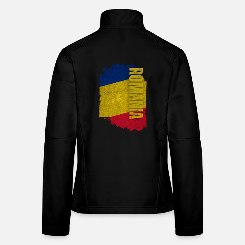 Rumänien Flagge vertikal, Master Rumänien Frauen Softshelljacke