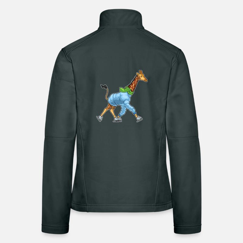 Giraffe Eislaufen Schlittschuhe Frauen Softshelljacke