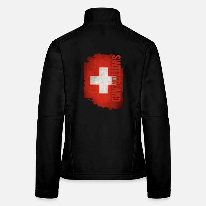 Drapeau vertical de la Suisse, j’aime la Suisse Veste en tissu softshell Femme