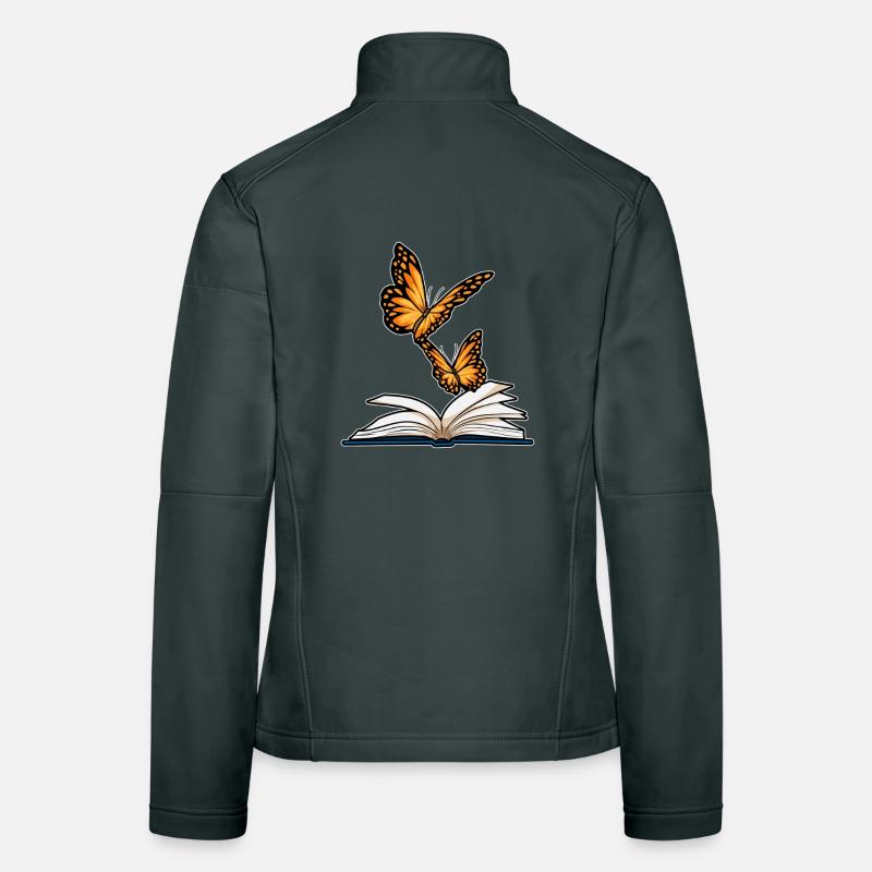 Schmetterling Buch Frauen Softshelljacke