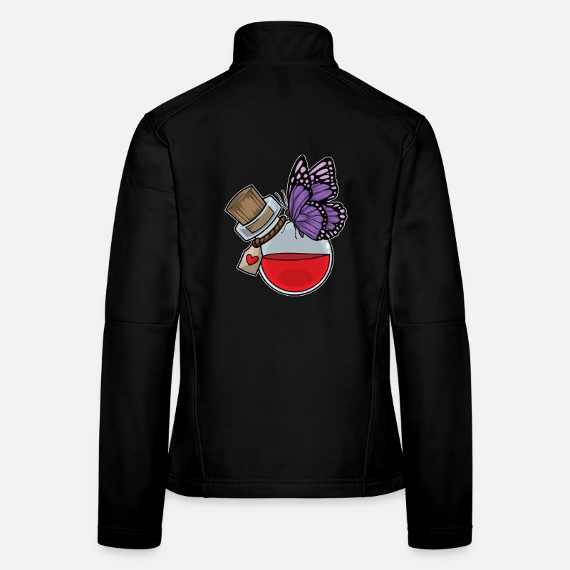Potion de papillon Veste en tissu softshell Femme
