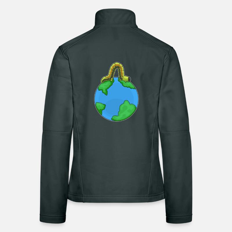 Raupe Erde Frauen Softshelljacke