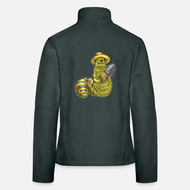 Raupe Gärtner Schaufel Garten Frauen Softshelljacke