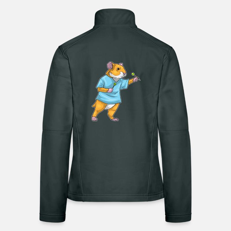Hamster Dart Dartpfeil Frauen Softshelljacke