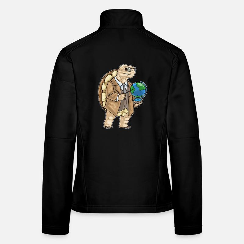 Turtle History Teacher Globe Women's Softshell Jacket