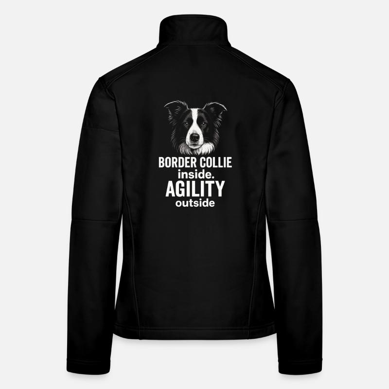 Border Collie Agility Hundesport Spruch Frauen Softshelljacke