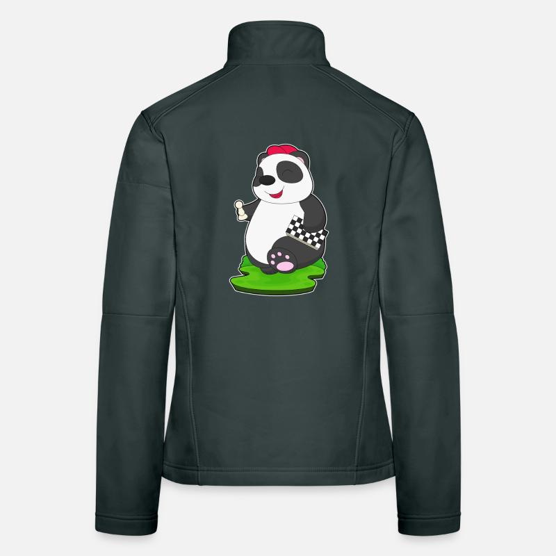 Panda Schachfigur Schach Schachbrett Frauen Softshelljacke