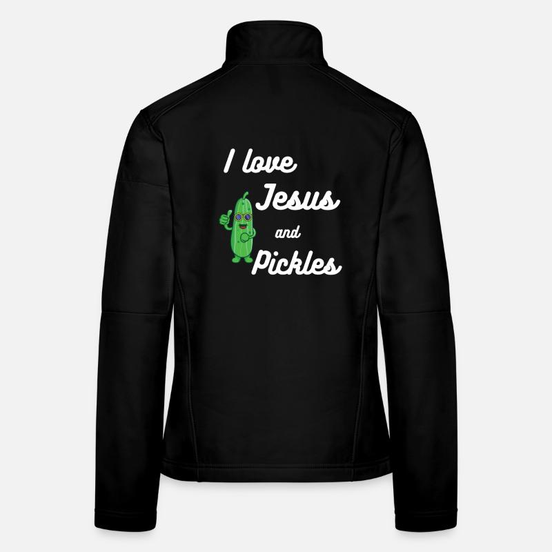 Gurken und Jesus Religiös Frauen Softshelljacke
