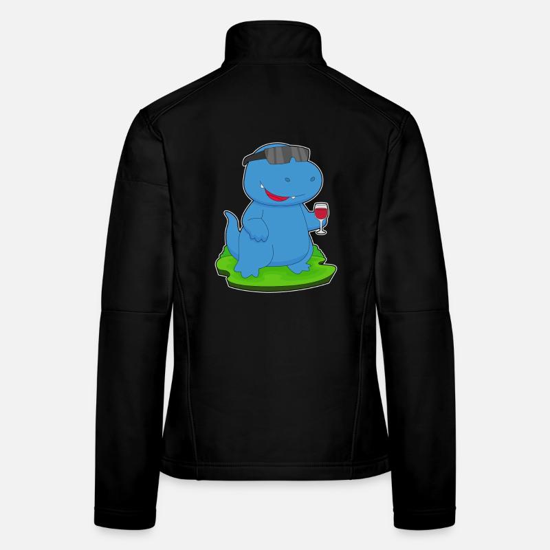 Dinosaur Red Wine Women's Softshell Jacket