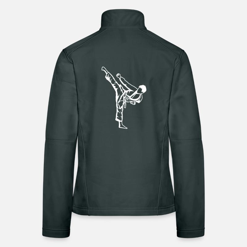 Karate Boy Sketch Women's Softshell Jacket