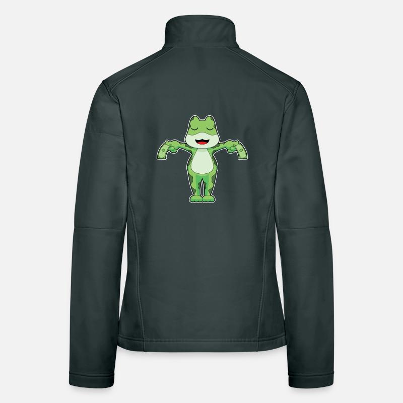 Billet de banque grenouille Veste en tissu softshell Femme