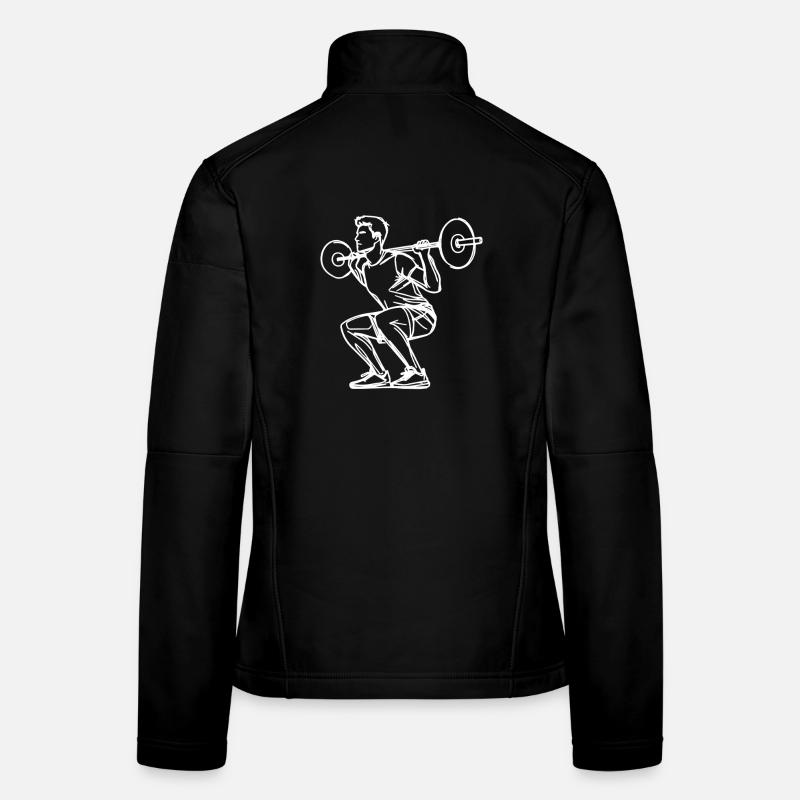 Skizze Gewichtheben Frauen Softshelljacke