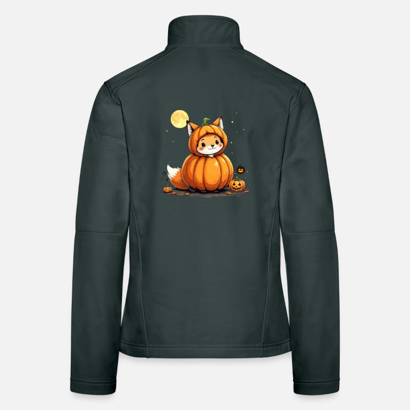 Pumpkin Fox Haunt yip! Women's Softshell Jacket