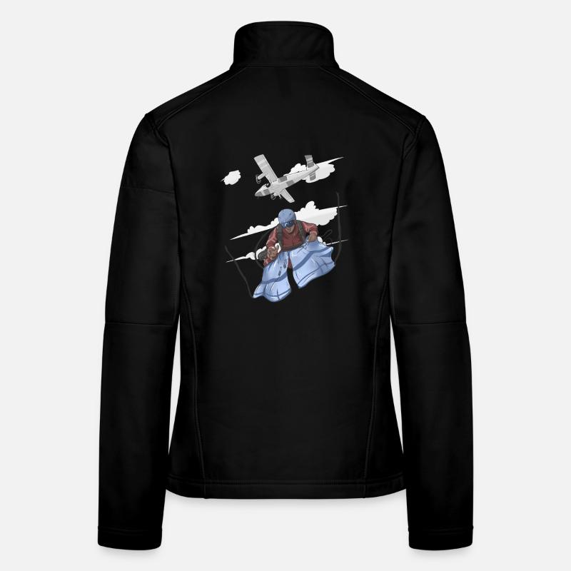 Illustration de pilote de parachutisme aérien Veste en tissu softshell Femme