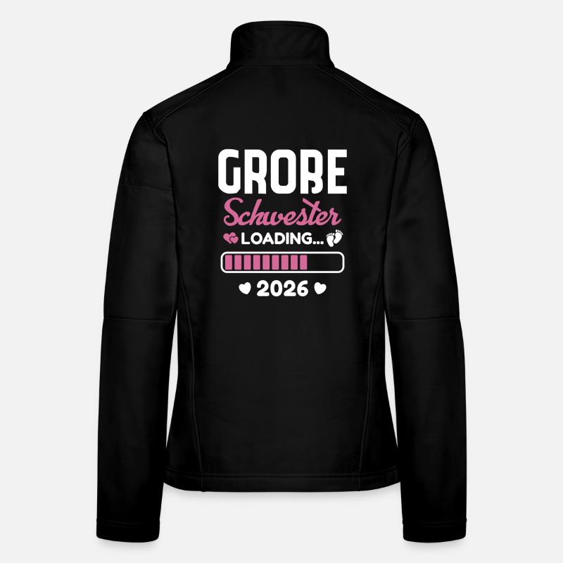 Große Schwester 2026 Loading - Frauen Softshelljacke - Schwarz