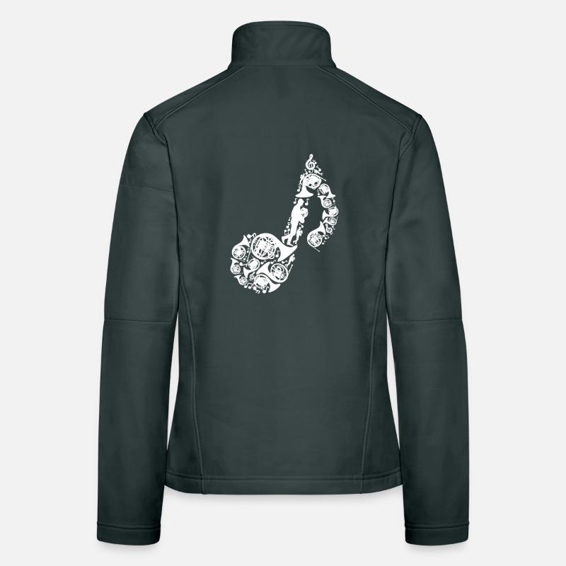 French horn musical note Women's Softshell Jacket