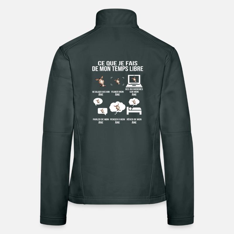 Ce que je fais de mon temps libre Âne Veste en tissu softshell Femme