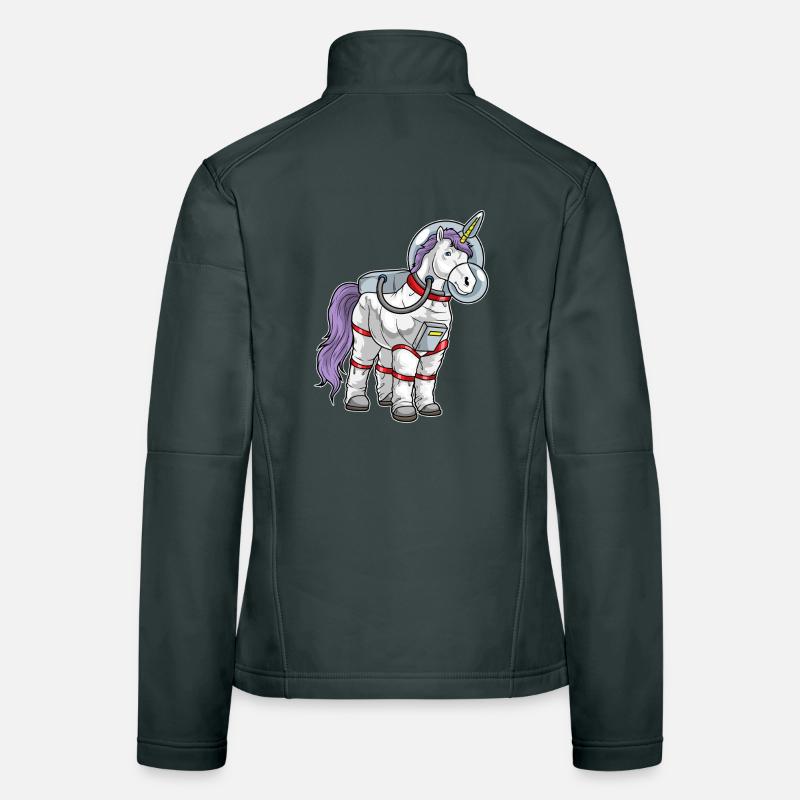 Licorne Astronaute Espace Veste en tissu softshell Femme