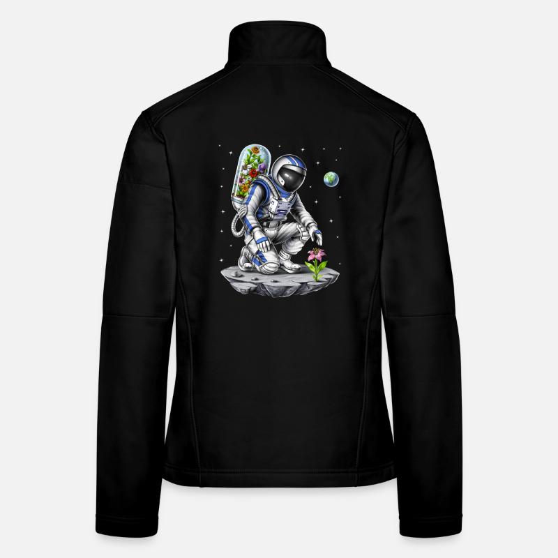 Space Astronaut Botanist Women's Softshell Jacket