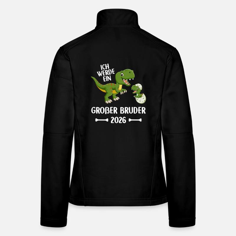 Ich Werde Großer Bruder 2026 Dino Frauen Softshelljacke