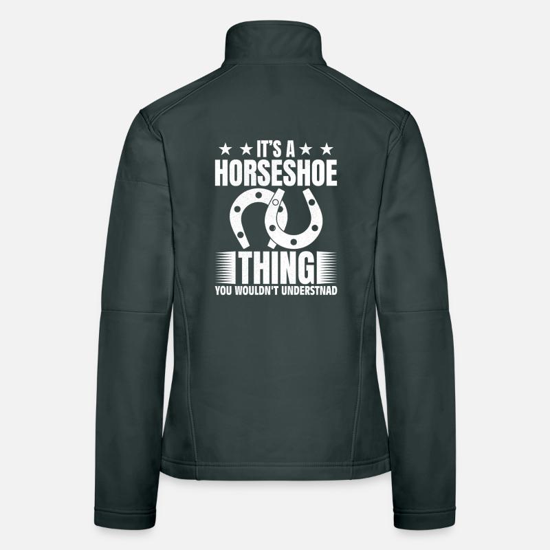 C’est un truc de fer à cheval que vous ne comprendriez pas Veste en tissu softshell Femme