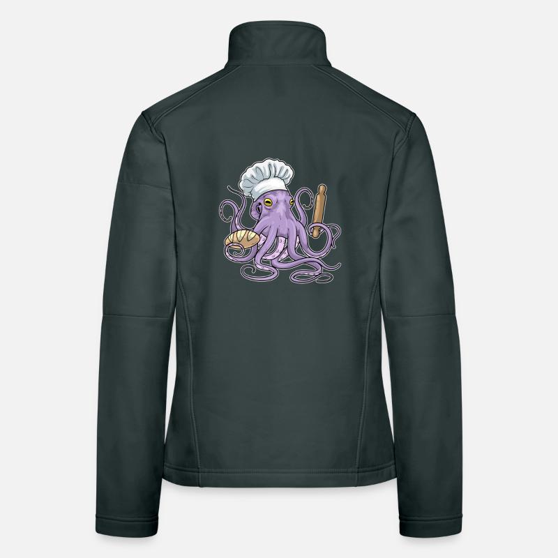 Octopus Baker Bread Women's Softshell Jacket