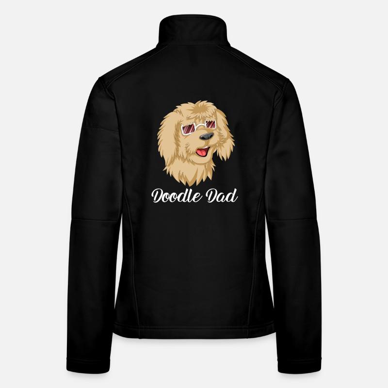 Doodle Dad with Sunglasses Women's Softshell Jacket