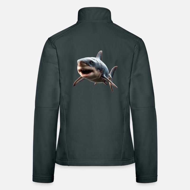requin requin tigre requin plongeur requins mignons grand requin blanc Veste en tissu softshell Femme