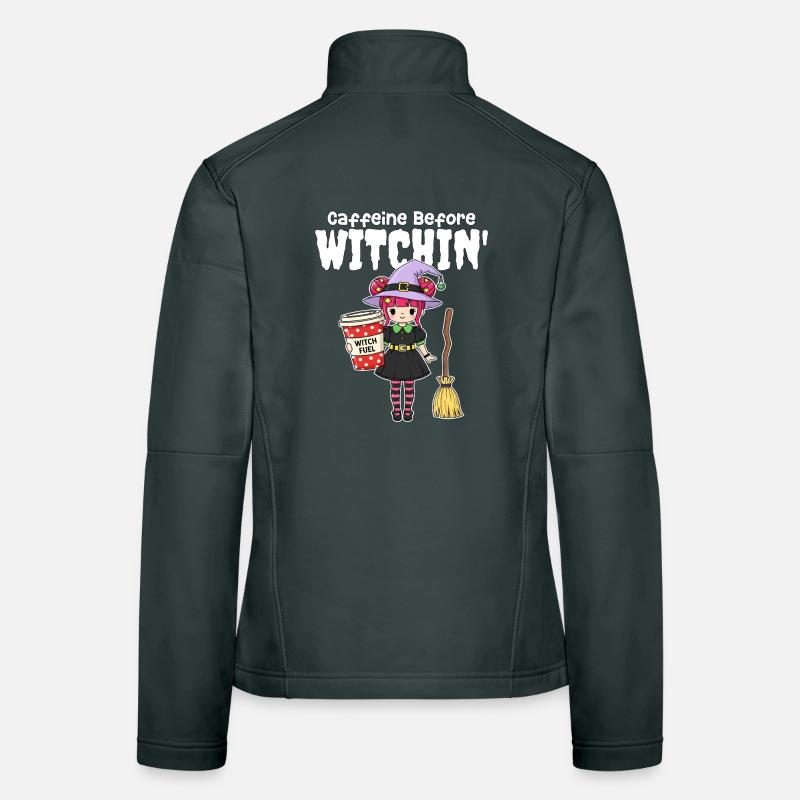 CAFFEINE BEFORE WITCHIN' - WITCH HALLOWEEN Women's Softshell Jacket
