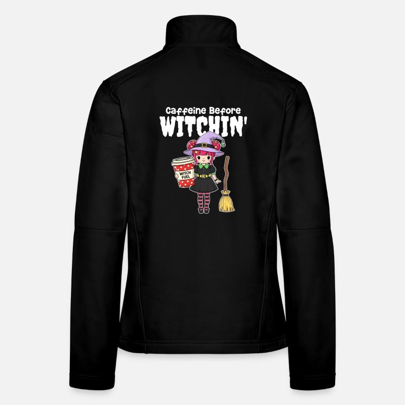 LA CAFÉINE AVANT LA SORCIÈRE - WITCH HALLOWEEN Veste en tissu softshell Femme