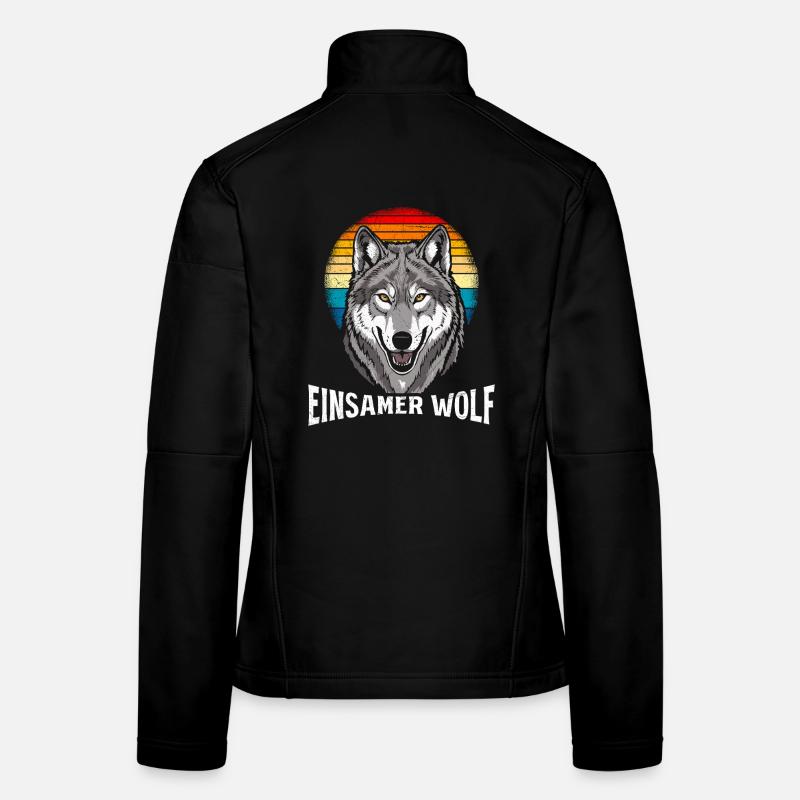 Alpha Wolf LONE WOLF Costume Funny Women's Softshell Jacket