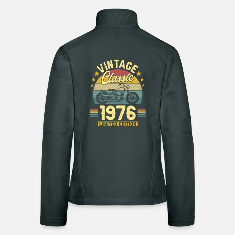 1976 Biker 50th Birthday Man Women's Softshell Jacket