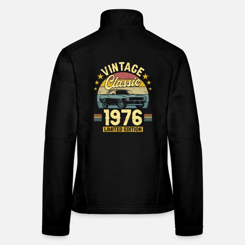 1976 Auto 50. Geburtstag Mann - Frauen Softshelljacke - Schwarz