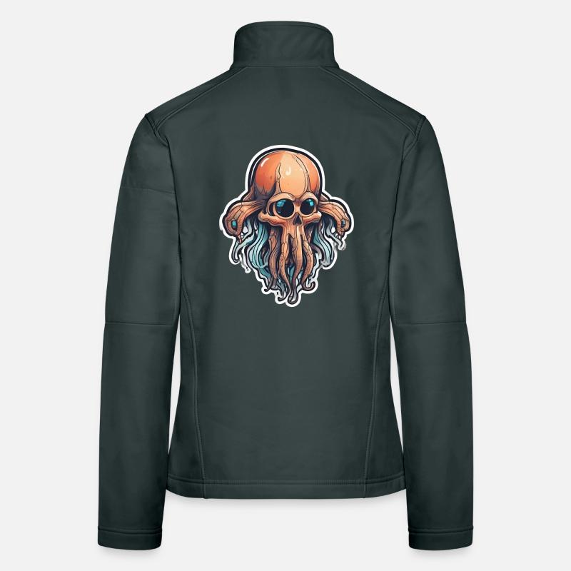 Eco-Friendly Squid Skull Women's Softshell Jacket