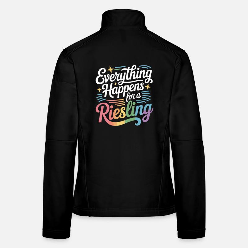 Vin Buveur De Vin Tout Arrive Pour Un Riesling Veste en tissu softshell Femme