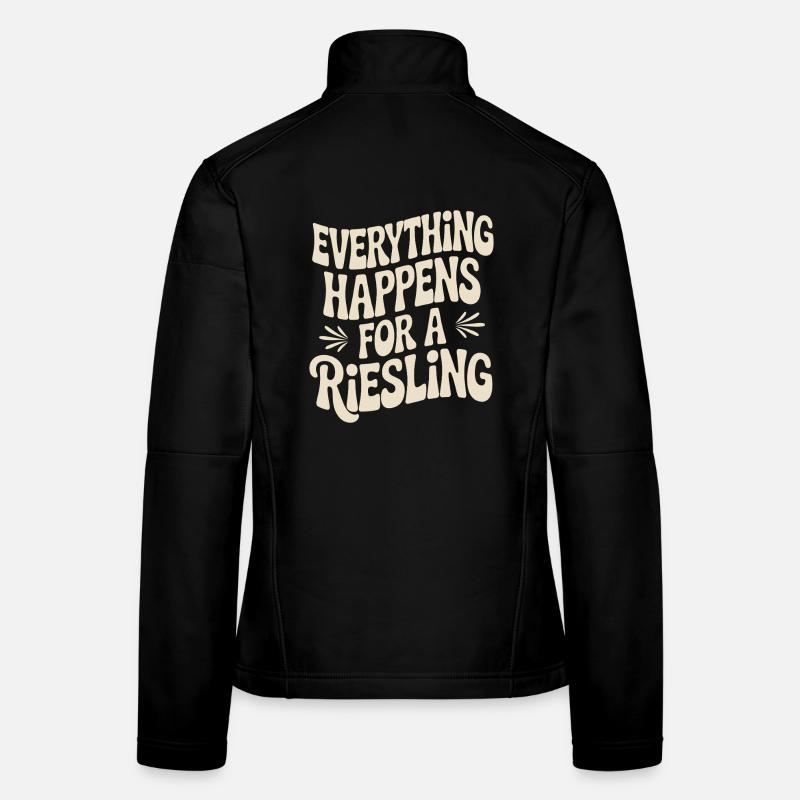 Vin Buveur De Vin Tout Arrive Pour Un Riesling Veste en tissu softshell Femme