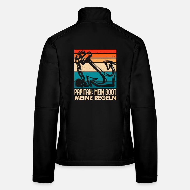 Futur père MON BATEAU MES RÈGLES Drôle Veste en tissu softshell Femme