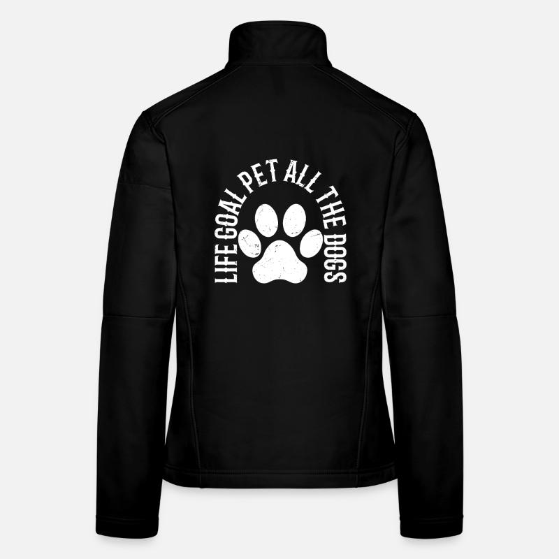 Objectif de vie Caresser tous les chiens Veste en tissu softshell Femme