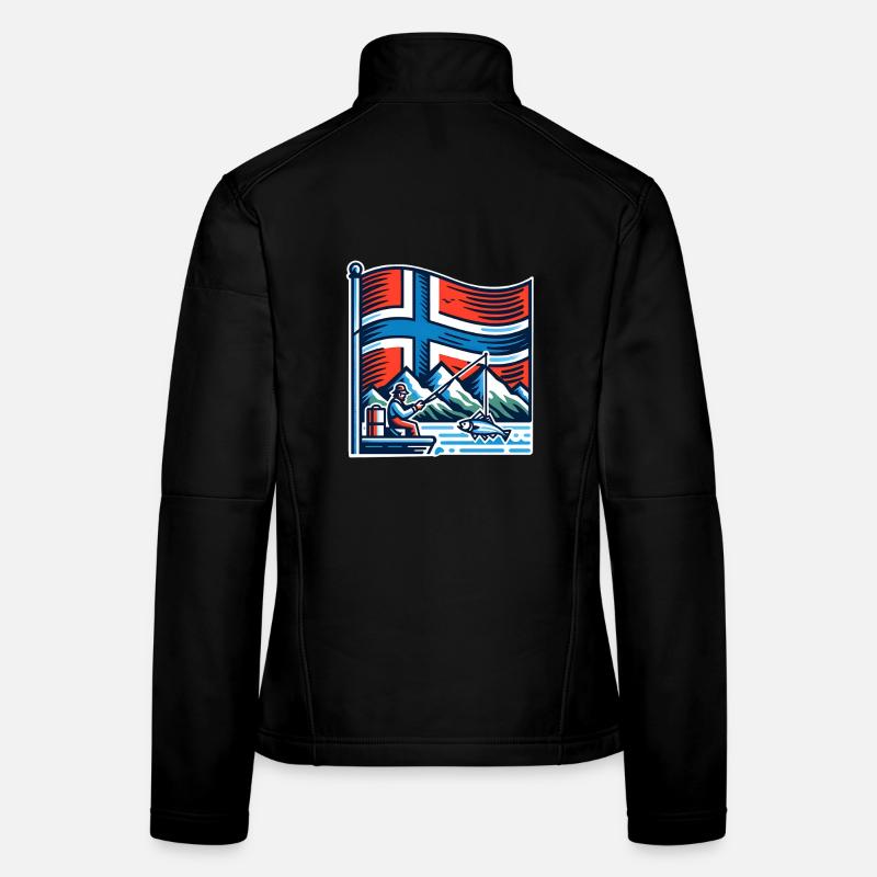 Norwegen Angeln Boot Frauen Softshelljacke