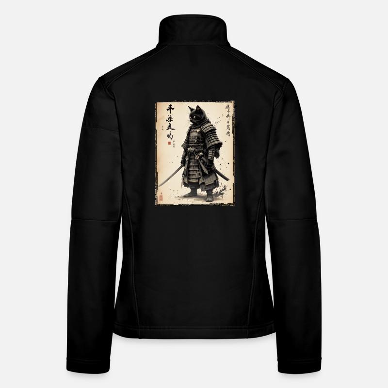 Samurai Katze, Japanischer Krieger & Kämpfer Frauen Softshelljacke