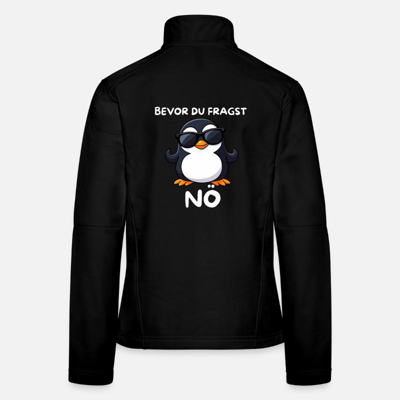Pinguin mit Sonnenbrille NÖ - Frauen Softshelljacke - Schwarz
