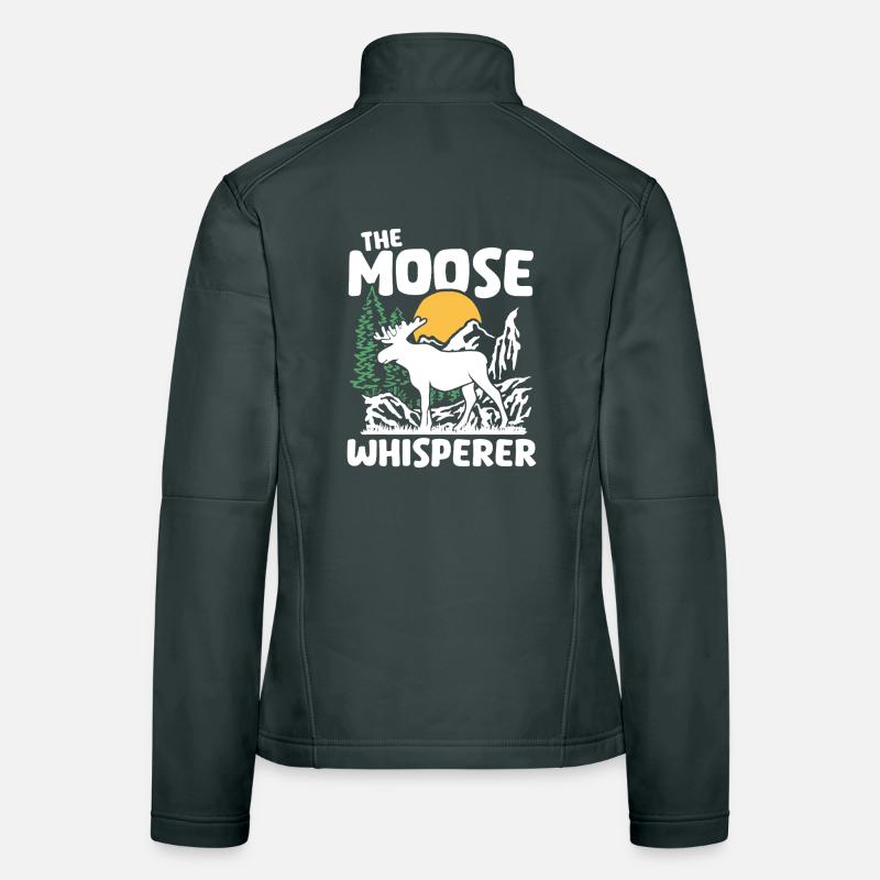 Moose Nature Silhouette Design Frauen Softshelljacke