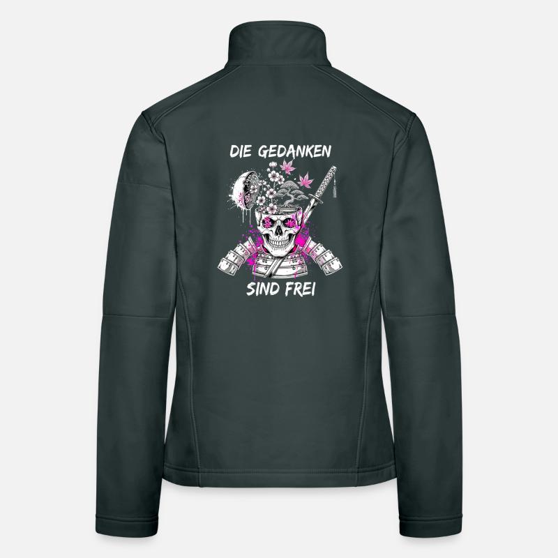 Guerrier Crâne Samouraï Veste en tissu softshell Femme