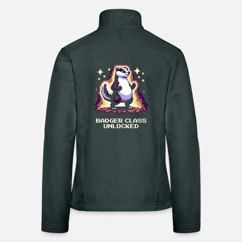 Badger Class Unlocked | Dachs, RPG Humor Frauen Softshelljacke