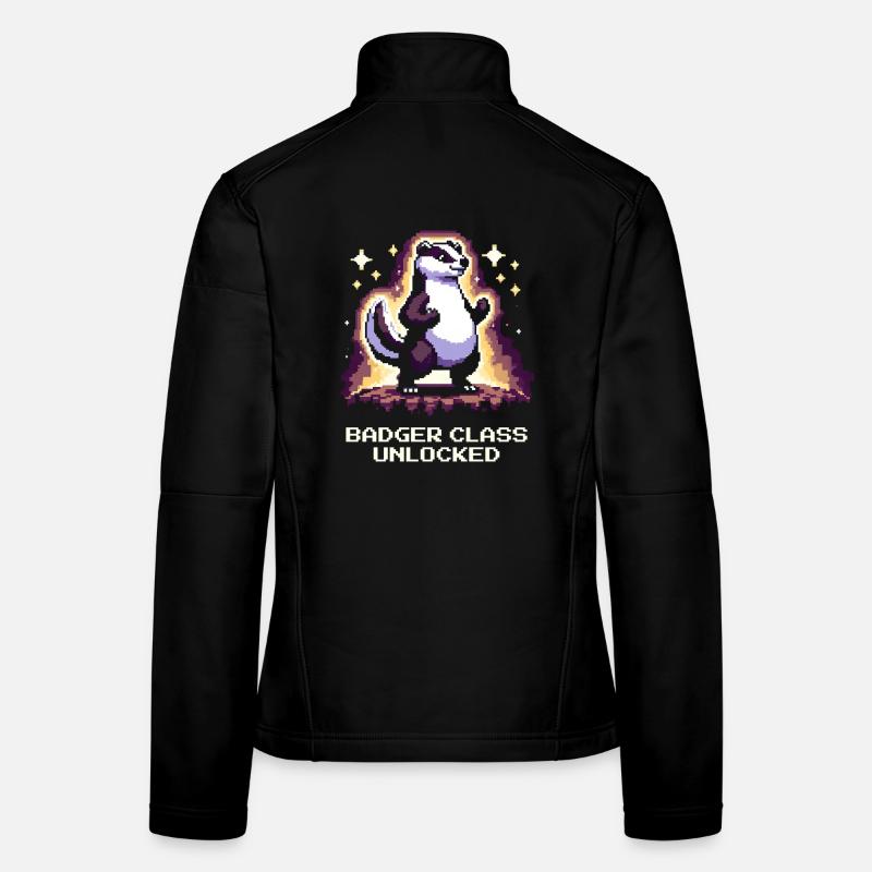 Badger Class Unlocked | Badger, RPG humor Women's Softshell Jacket