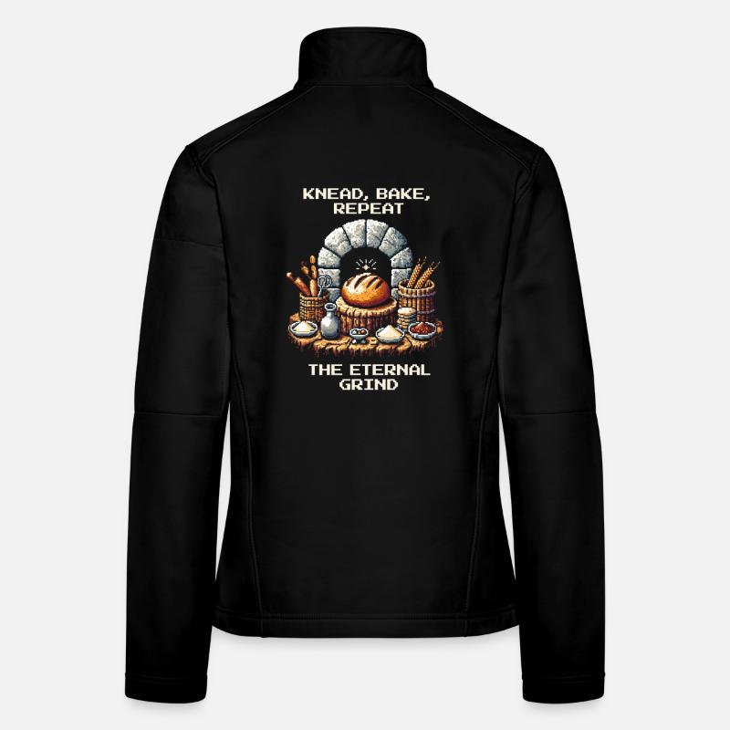 Knead, Bake, Repeat | Bread Baking Humor Women's Softshell Jacket