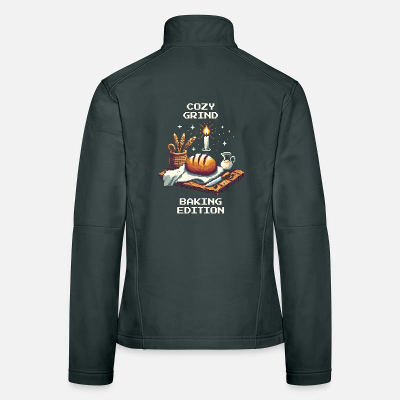Cozy Grind | Bread Baking Humor Women's Softshell Jacket