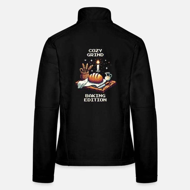 Cozy Grind | Bread Baking Humor Women's Softshell Jacket