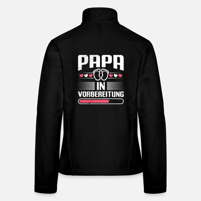 PAPA EN PRÉPARATION Paternité Drôle Veste en tissu softshell Femme