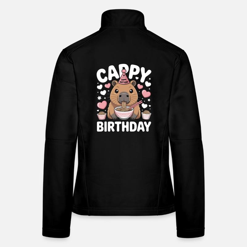 Capybara Ramen Capy Birthday Cappy Birthday Women's Softshell Jacket
